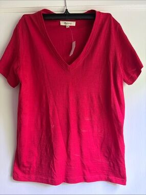 NEW Madewell V-Neck Pima Cotton Short Sleeve Tee